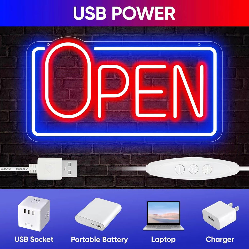 Elegant Open LED Neon Light Outdoor Waterproof IP67 Silicone Shop Wall Decoration Custom Neon Sign DC 12V