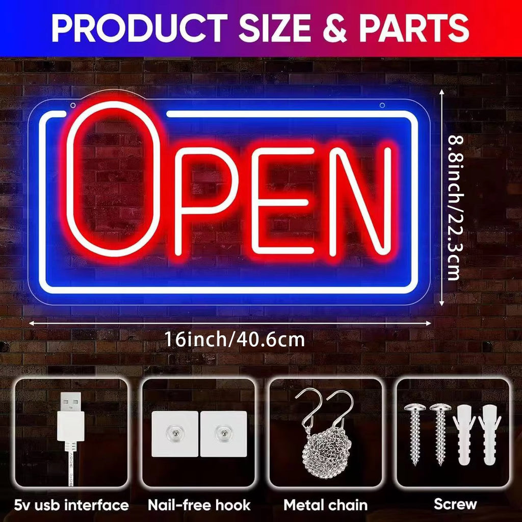 Elegant Open LED Neon Light Outdoor Waterproof IP67 Silicone Shop Wall Decoration Custom Neon Sign DC 12V