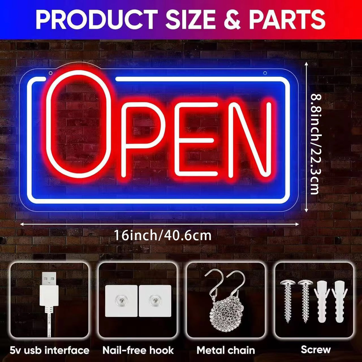 Elegant Open LED Neon Light Outdoor Waterproof IP67 Silicone Shop Wall Decoration Custom Neon Sign DC 12V